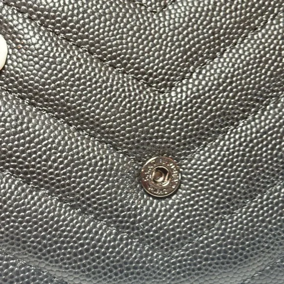 YSL Black Textured Wallet - Picture 4 of 7